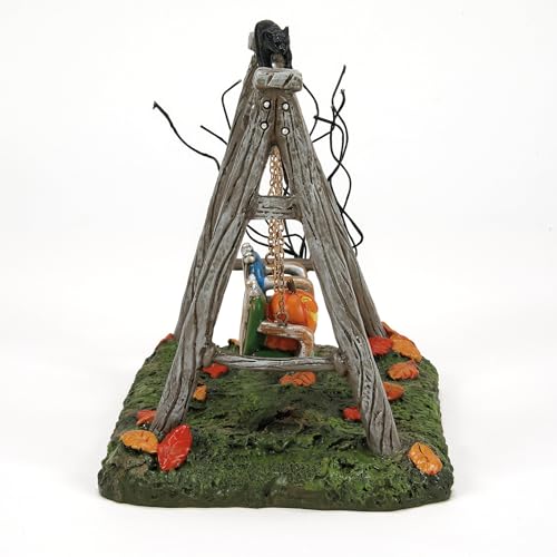 Halloween Village Figurine Spooky Swingset - 4.25 Inch, Multicolor