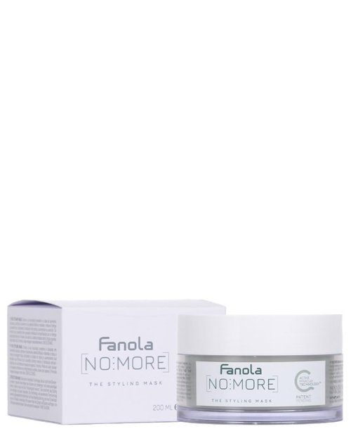 Fanola No More Hair Styling Mask - Frizz Control Hair Mask for Styling, Detangling & Nourishment - Innovative Hair Care Made with Natural Elements to Reduce Drying Time (6.76 oz)
