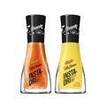 Quick Dry Nail Polish Duo - Shimmery Burnt Orange & Bright Yellow, 2-Piece Set