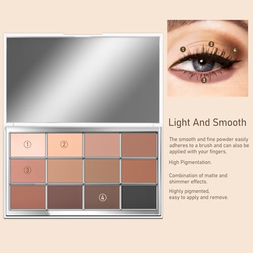 Vegan Multi-Color Eyeshadow Palette - 12 Dual Chrome Shades, Long-Wear & Blendable, Variation #05