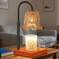 GODONLIF Flower Candle Warmer Lamp with Timer - Black Electric Scent Warmer