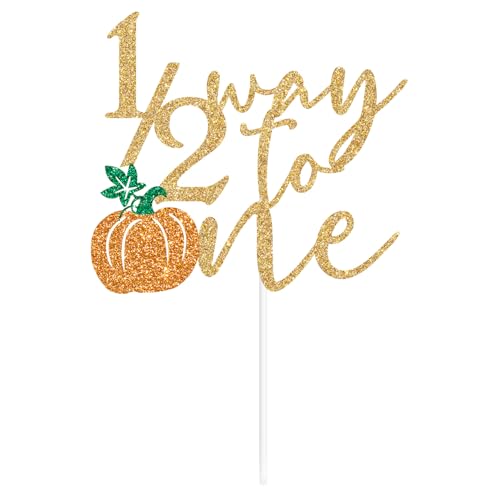 Fall Pumpkin Cake Topper for 6-Month Milestone - Autumn Celebration Decor