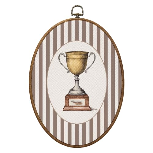 Kids Room Canvas Wall Art Trophy Cup - Color 23 8.6x11.4 Inches