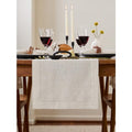 Light Natural Linen Table Runner 14x90 Inch - Classic Hemstitch, Handcrafted