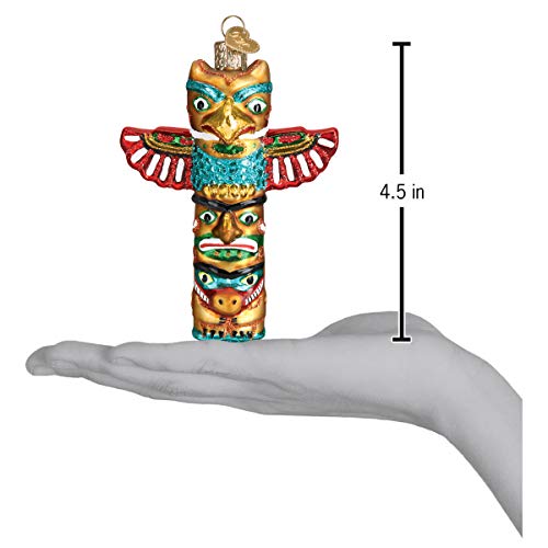 Handcrafted Glass Totem Pole Ornament - Native American Holiday Decor