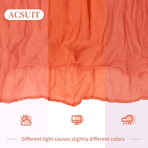 Orange Cheesecloth Table Runner 20x120 Inch Bulk Set for Wedding Party Baby Shower