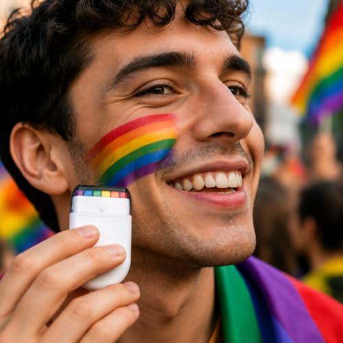 Rainbow Pride Face Paint Stick 2 Pack - Non-Toxic, Washable for LGBTQ Celebrations