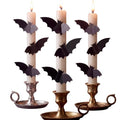 Halloween Bat Candle Pins for Taper Candles - Metal Decor, 12 Pack