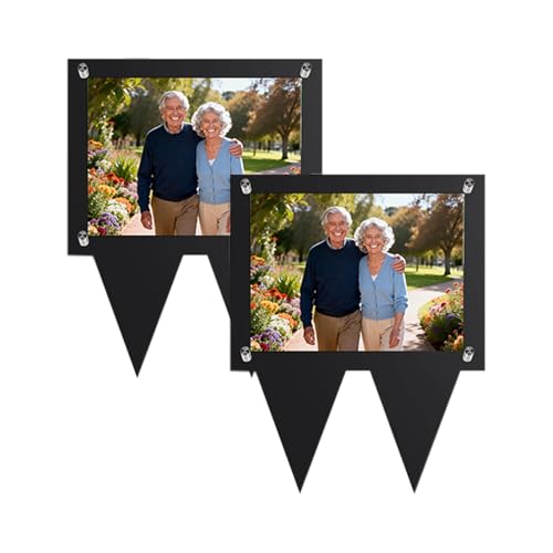 Waterproof Grave Picture Frame 5x7 Outdoor Memorial Frame Black - Durable Acrylic