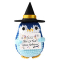 Cute Crochet Halloween Doll with Witch Hat - Blue Home Decor Gift