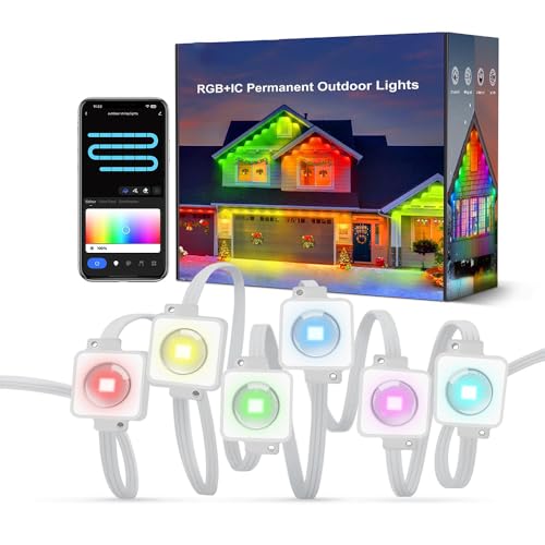 50-Foot Waterproof Outdoor LED Light Strip with App Control and Music Sync