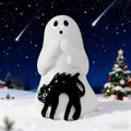 Ghost Cat Halloween Resin Figurine - Cute Spooky Ghost Decoration with Variation