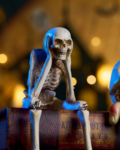 Halloween Mantel Decor See No Speak Hear No Evil Skeletons Resin Statues - Spooky Wall Art