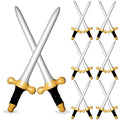 24PCS Inflatable Pirate Swords Set for Party, Cosplay & Halloween - Black & Gold, Variation 24