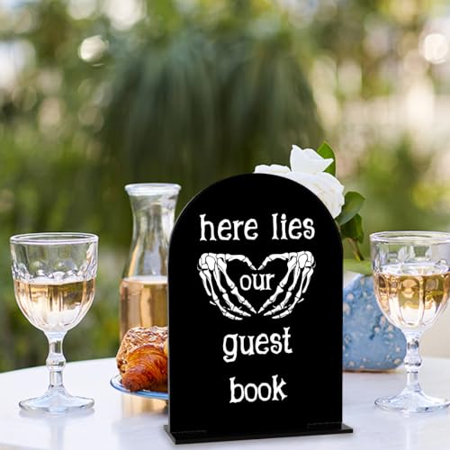 Guest Acrylic Sign for Halloween Gothic Wedding - Our Guest Book Variation