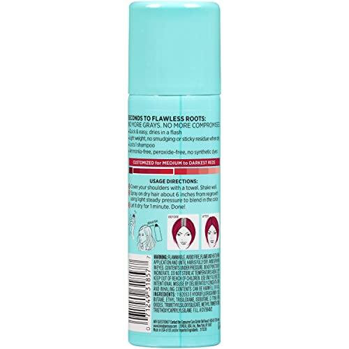 Temporary Hair Root Concealer Spray - Red & Natural Shades Bundle