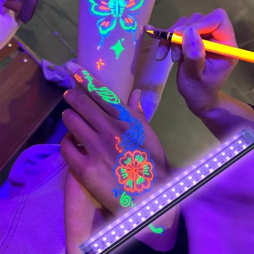 UV Black Light Bar 395nm 9.45 Inch USB Powered Glow Party & Halloween Light