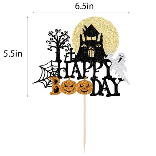Halloween Cake Topper Ghost Moon Pumpkin Bat Spooky Party Decoration - Variation 419