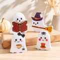 Halloween Ghost Tiered Tray Decor Set - Cute Indoor Tabletop Spooky Decorations