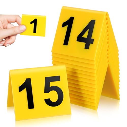 15-Piece Evidence Markers Set for Crime Scene, Table Numbers & Party Props