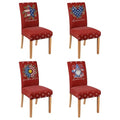 Patriotic 4th of July Chair Covers Set of 4, Red White Blue American Flag Slipcovers