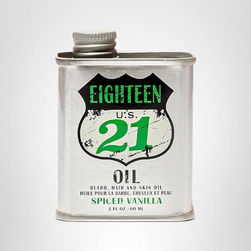 18.21 Man Made OIL - Beard, Hair & Skin - Spiced Vanilla, 2 oz (Pack of 1)