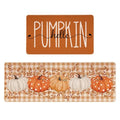 Fall Kitchen Mats Set of 2 - Autumn Thanksgiving Rug Mats with Multicolor Variation 01