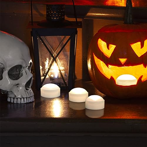 White Halloween Pumpkin Lights 3 Pack with Remote & Timer - Indoor Outdoor Decor