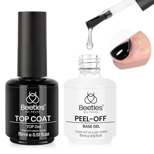 Beetles Peel Off Base & Top Coat Set 15ml - Clear Variation of THIS Listing