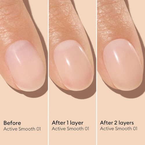 Nail Concealer Polish & Care - Smooth Beige - 75.5% Plant-Based Formula — Fast Dry & Strengthening