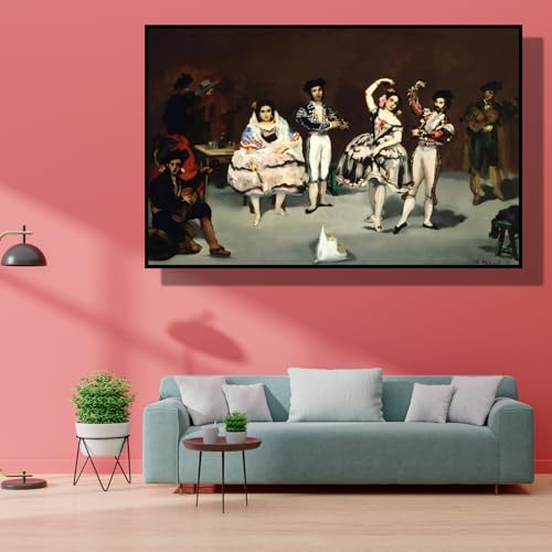 Spanish Ballet Canvas Wall Art - Unframed 12x18in - Ballet Decor for Restaurants & Hallways