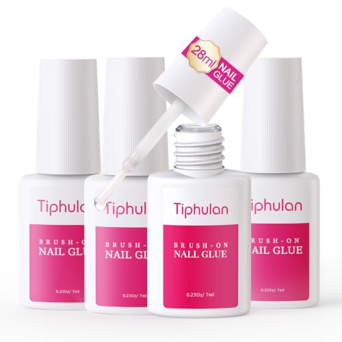 Super Strong Nail Glue for Press Ons & Tips - 4 Tubes, Salon Quality, Long Lasting