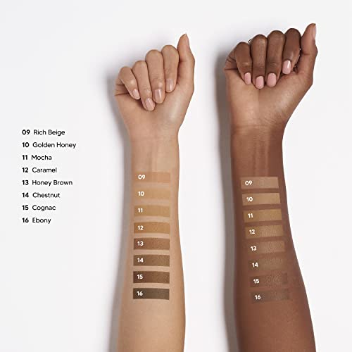 Ruby Kisses Matte Powder Foundation Ebony 0.35oz Full Coverage with Sponge & Mirror - 8 Shades