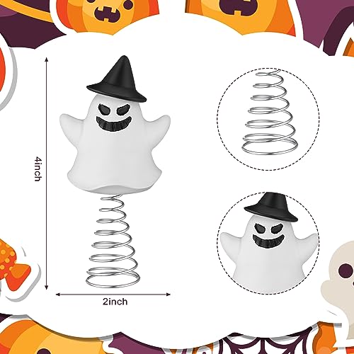 Halloween Ghost Tree Topper - Small Spooky Tree Decor for Christmas & Halloween