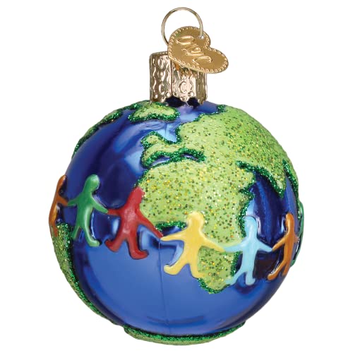 World Peace Glass Blown Ornament - Handcrafted Christmas Tree Decor, Holiday Keepsake