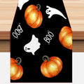 Halloween Ghost Table Runner 13x72 Inch - Boo Pumpkin Party Decor