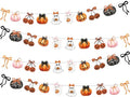 Halloween Party Decorations Bows and Pumpkins Banner - Orange Bow Halloween
