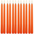 12 Pack 10-Inch Orange Taper Candles Unscented Dripless for Halloween & Holiday Decor - Variation of THIS Listing