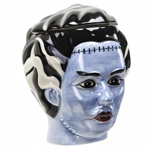 Bride Of Frankenstein Ceramic Cookie Jar Halloween Kitchen Decor