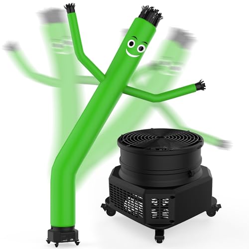10 ft Inflatable Tube Man with Blower Fan - Wavy Wacky Tube for Outdoor Decoration - Green / 10ft