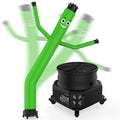 10 ft Inflatable Tube Man with Blower Fan - Wavy Wacky Tube for Outdoor Decoration - Green / 10ft
