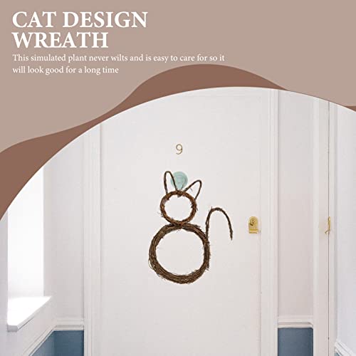 Cat Garland Wreath Decoration - Indoor Outdoor Halloween Festive Home Decor