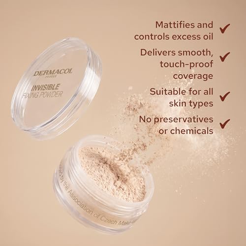 Dermacol Translucent Fixing Powder - Natural Loose Setting Powder 0.46oz