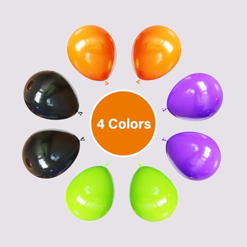 Halloween Balloon Arch Kit - 134pcs Black, Orange, Purple, Green Variations