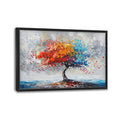 Colorful Tree Wall Art Abstract Rainbow Tree of Life Canvas Print - 36x24 Inches, Framed Home Decor - Variation of Tree of Life / 36"L x 24"W