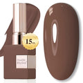 Gray Brown Double Rhythm 15ML Gel Nail Polish - Same Color, Soak Off, Long-Lasting, Salons & DIY