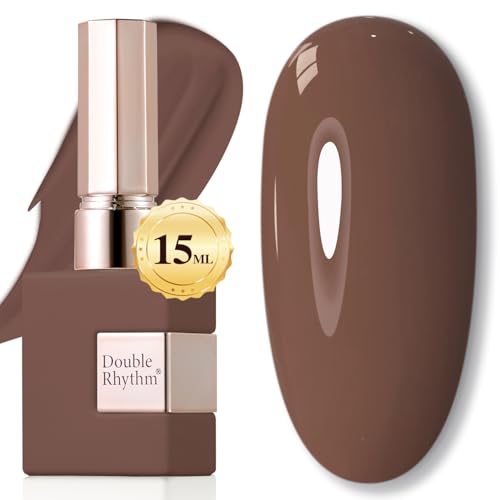 Gray Brown Double Rhythm 15ML Gel Nail Polish - Same Color, Soak Off, Long-Lasting, Salons & DIY