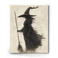 Halloween Witch Wall Art Canvas - Forest Witchy Decor for Bedroom & Party - 11x14 Inch - Variation of Witch-02