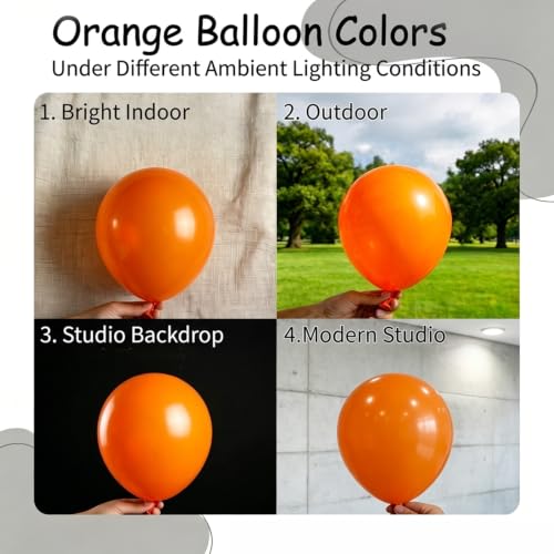 Orange Balloons Garland Arch Gap Fillers - 100pcs Small 5 Inch Matte