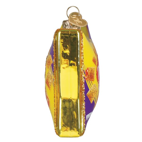 Christmas Tree Ornament - Handcrafted Glass Totino's Pizza Rolls Bag Decor